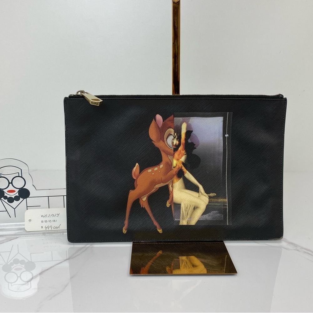 Givenchy Bambi Print Textured Medium Black - Picture 2 of 6